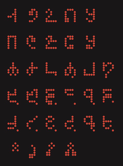 5x7_matrix Menthamizh in 5x7 matrix display